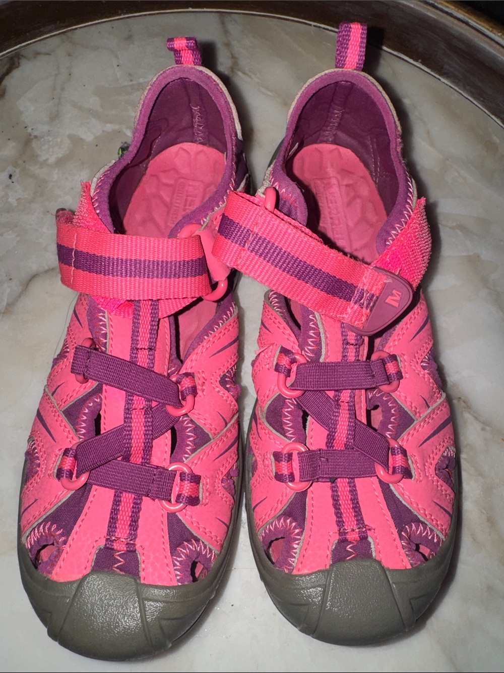 Merrell Pink and Purple Kids' Trail Sandals